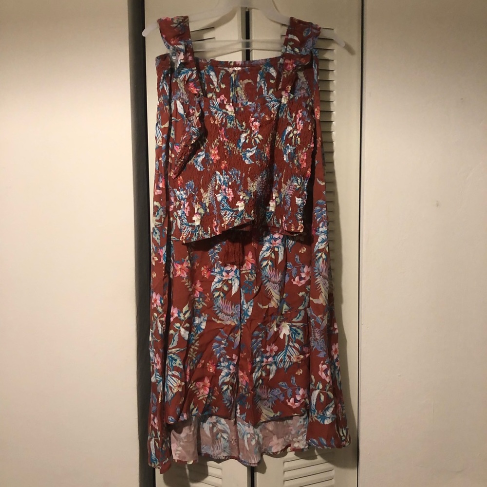 NWT!!! Crop tank and skirt set 🧡❤️